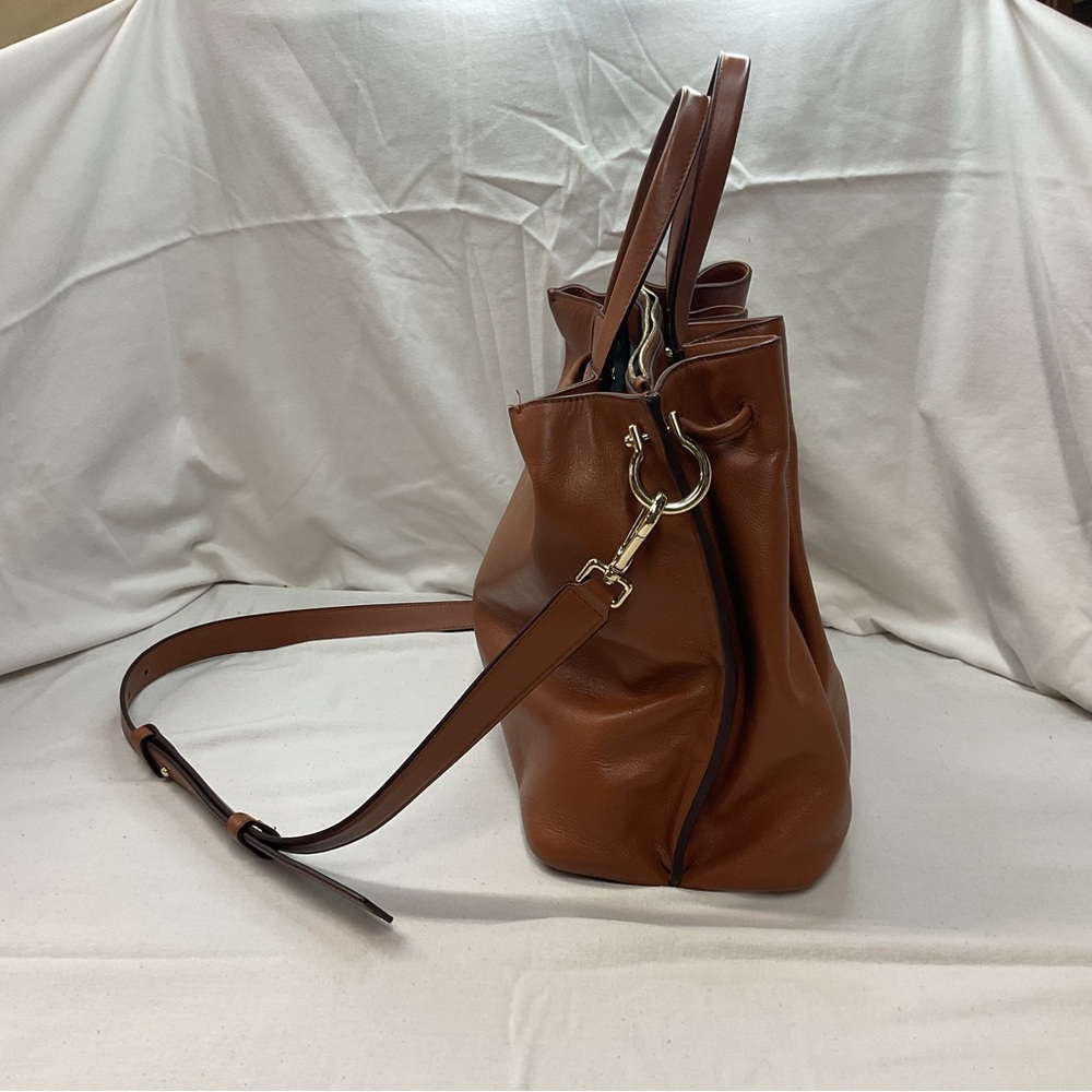 Cole Haan Grand Ambition Women's Brown Leather Handbag Sinch Top Shoulder Strap - Picture 3 of 12